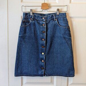 ASOS Denim Button Front Midi Skirt